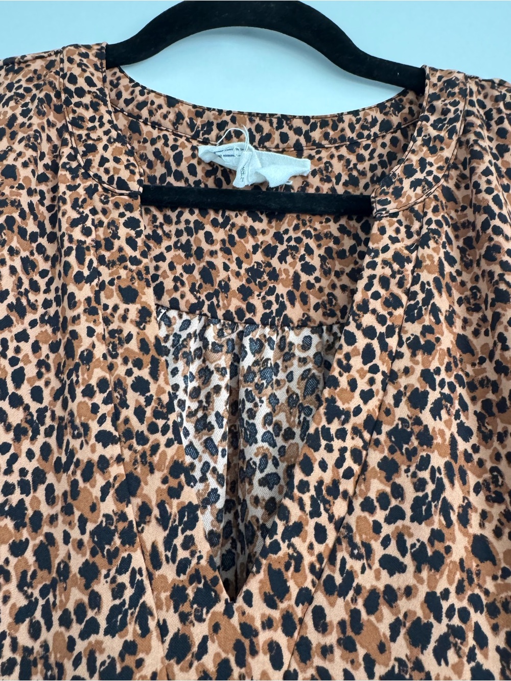 Tuckernuck Pomander Place Brown Leopard Kenzo Long Sleeve Tiered Mini Dress - Picture 4 of 8
